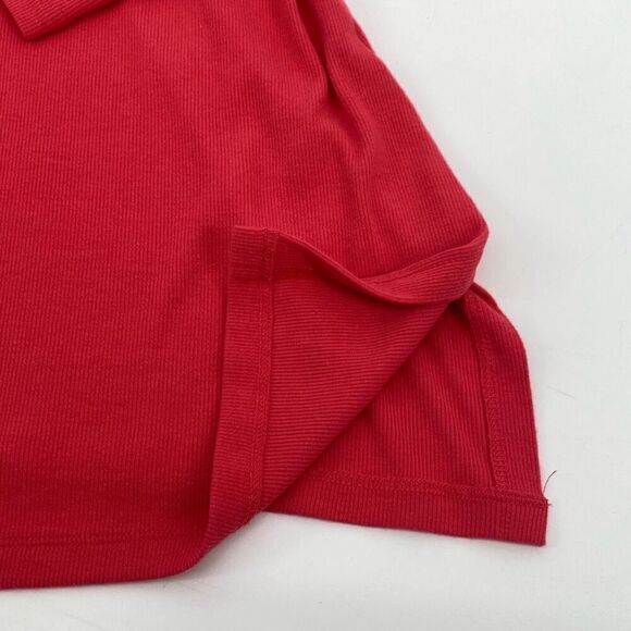 Soft Surroundings Double V Timely Tee Tunic Top Pima Cotton Ribbed Pullover Smal - Picture 5 of 11